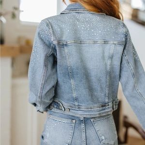 Judy Blue Denim Jean Jacket with Rhinestones